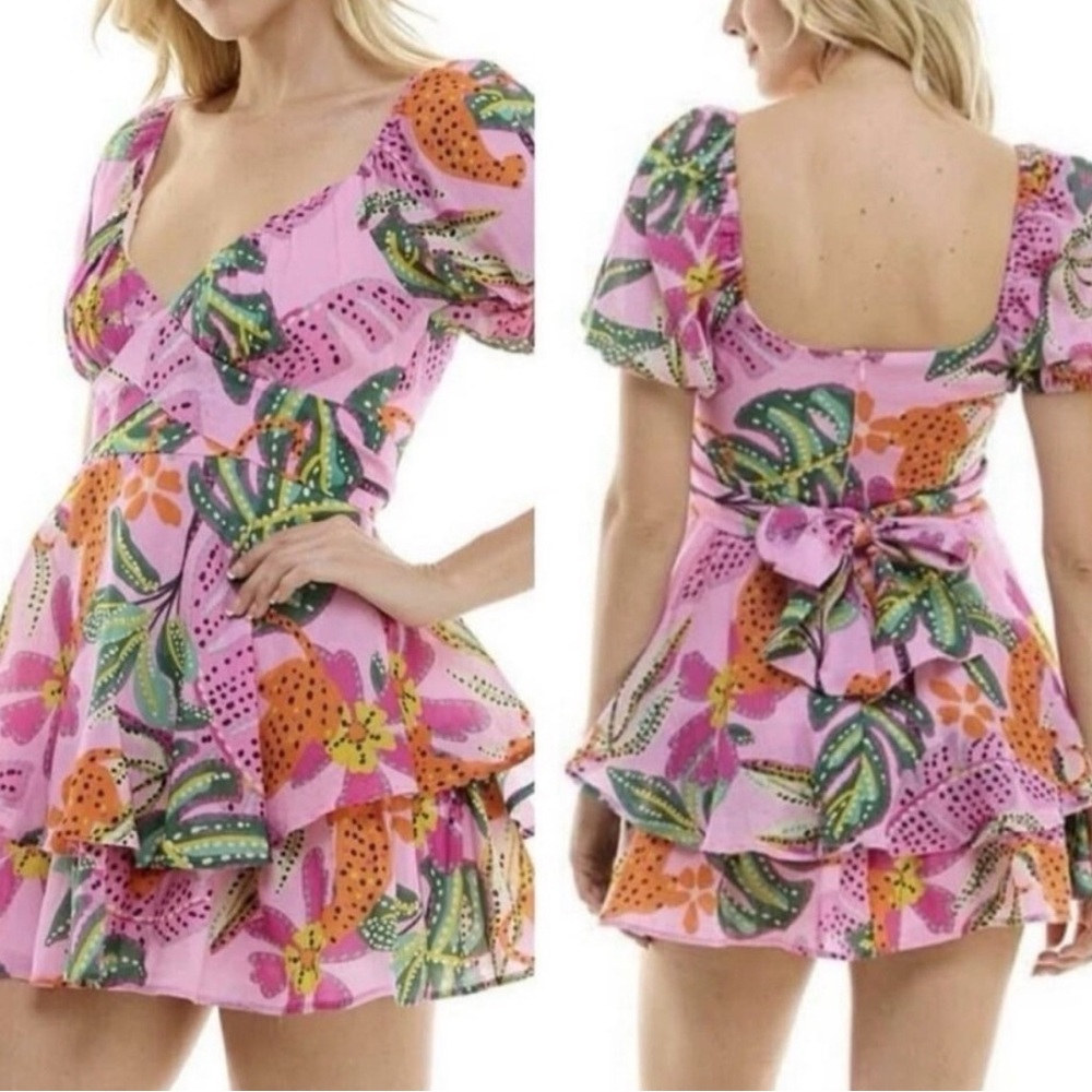 Floral Pink Mini Dress